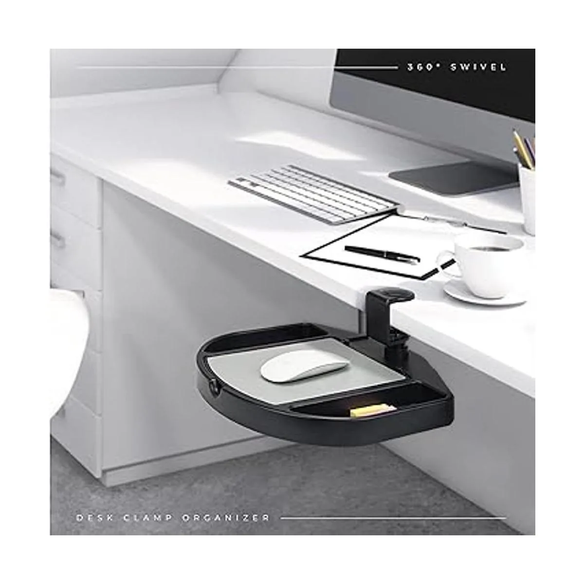 EHO Prime Bandeja giratoria para mouse con clip de 360_2