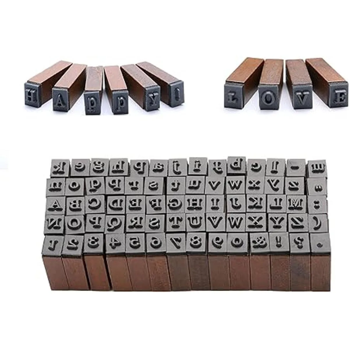 Dedoot Sello de goma letras del alfabeto 70 unidades_4