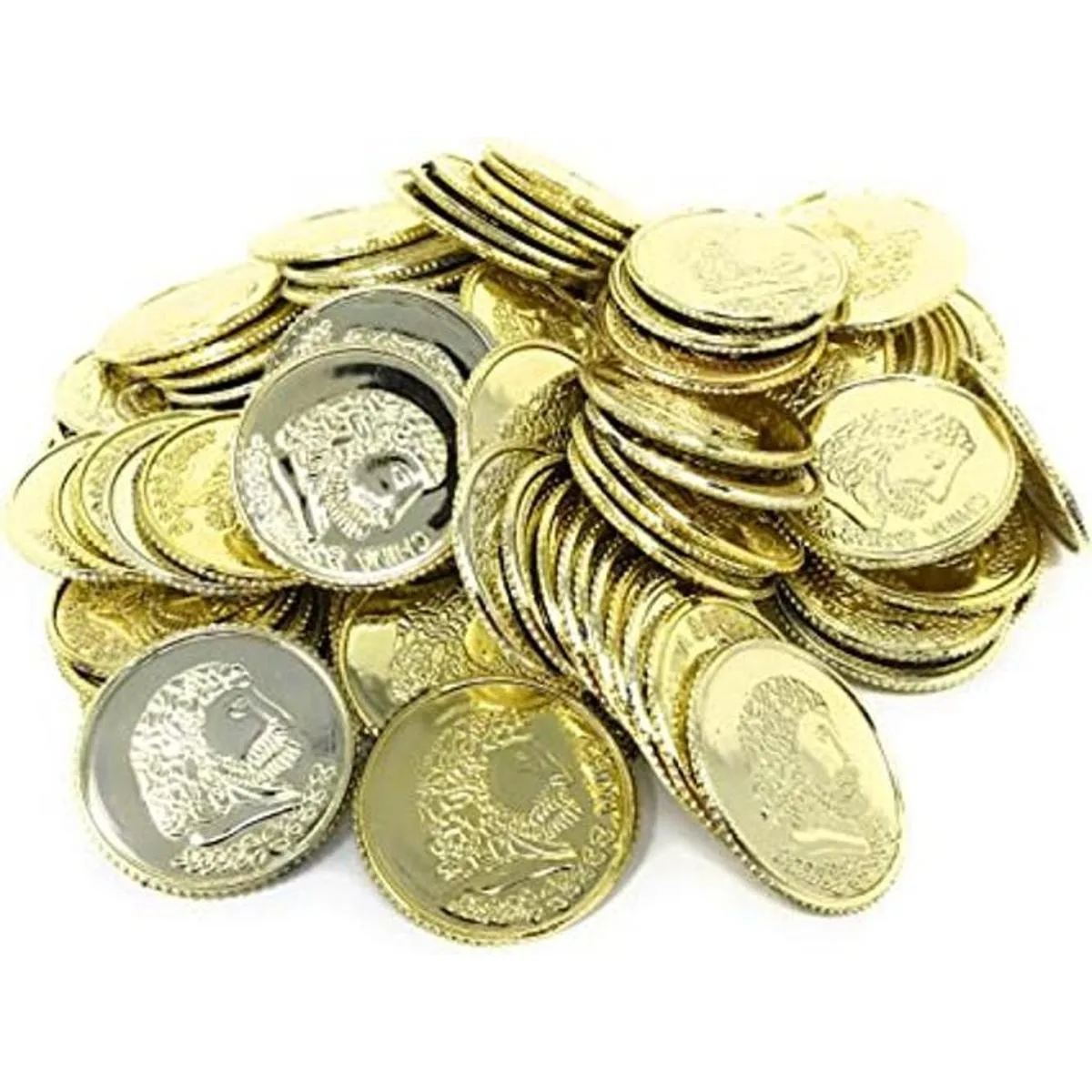 Funiverse Paquete jumbo de monedas de oro de plástico de_1