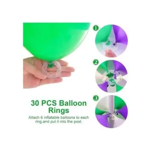 Juego de 2 soportes de columna de globo con base y barra_4