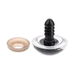 50 piezas de plástico transparente y negro con tornillo de_2