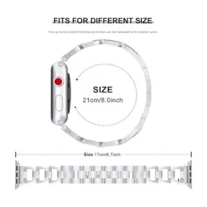 OULUCCI Correa de acero inoxidable compatible con Apple_4