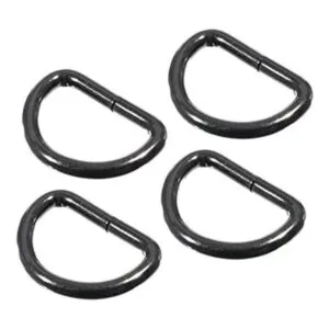 Paquete de 10 anillos en D de metal negro de 34 pulgadas_1
