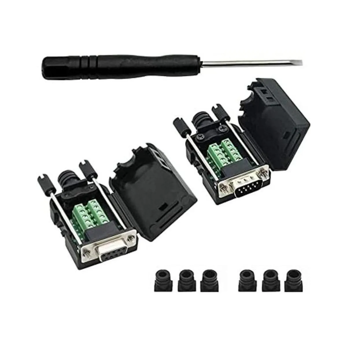 Conector DB9 RS232 DSUB macho adaptador de puerto de 9 pines_1