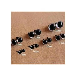 50 piezas de plástico transparente y negro con tornillo de_5