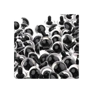 50 piezas de plástico transparente y negro con tornillo de_3