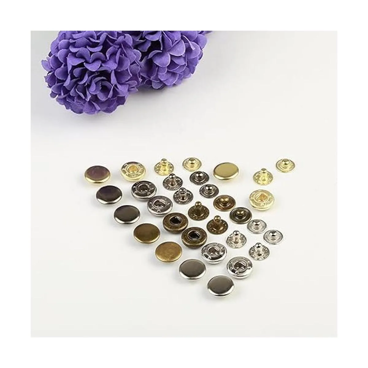 LANMOK Juego de 160 cierres de presión de metal duradero_4