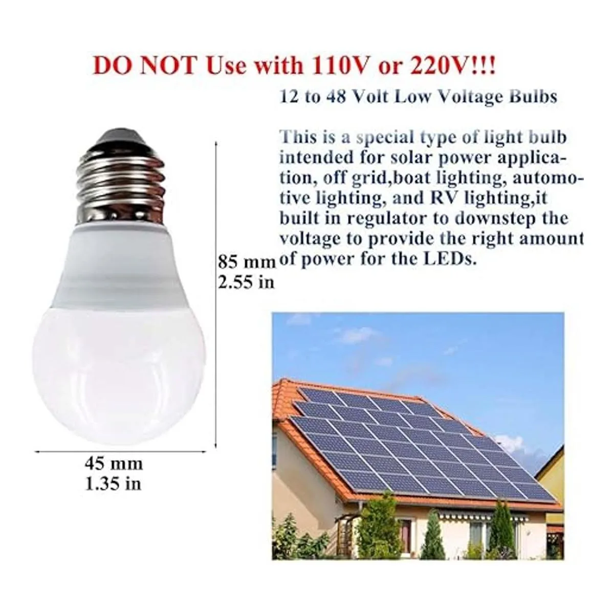 Taysing Bombillas LED de 12 voltios de bajo voltaje 12_3