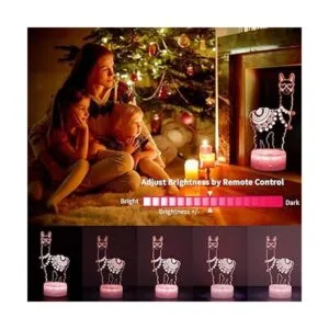 Lámpara de ilusión óptica 3D de llama de alpaca 16_4