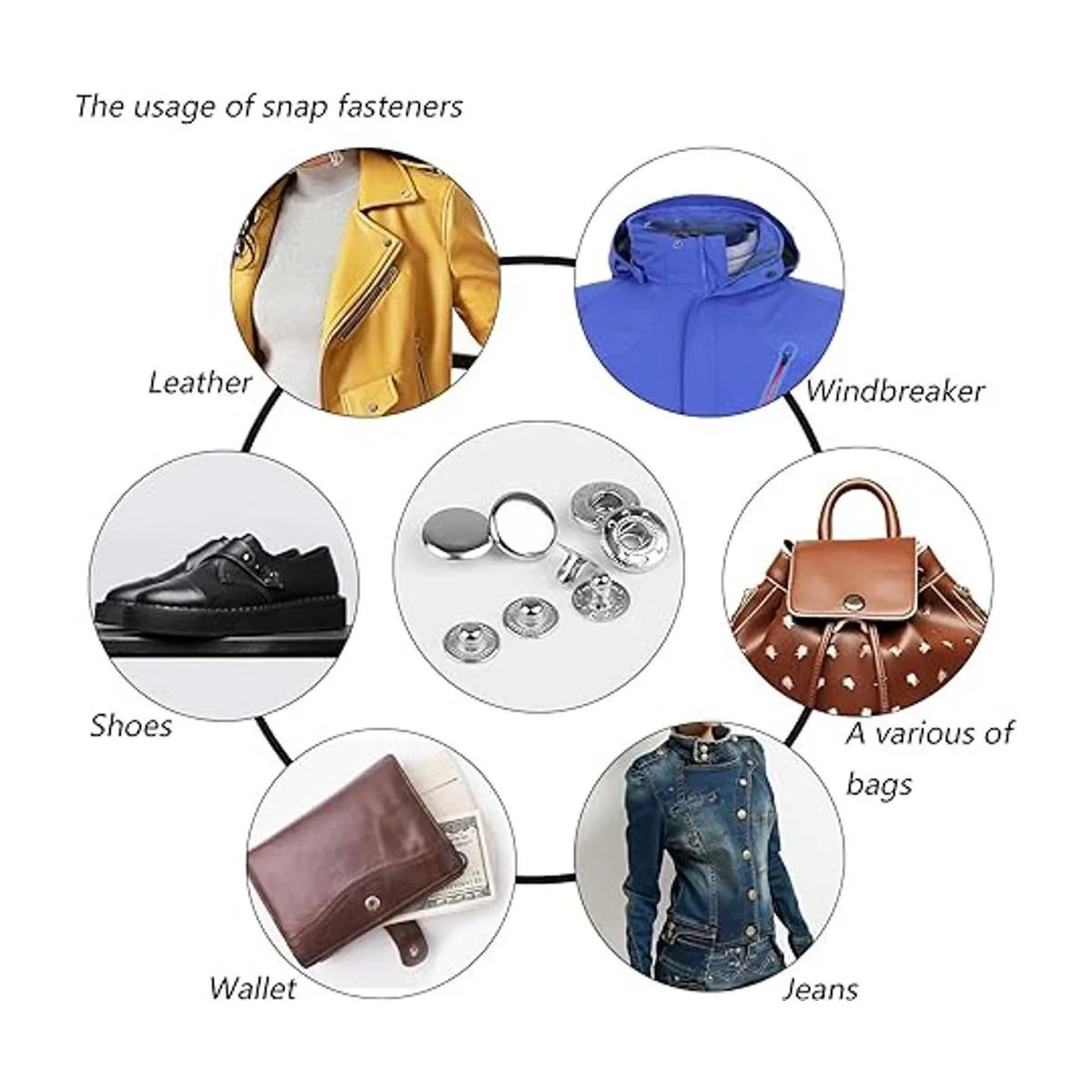 LANMOK Juego de 160 cierres de presión de metal duradero_3