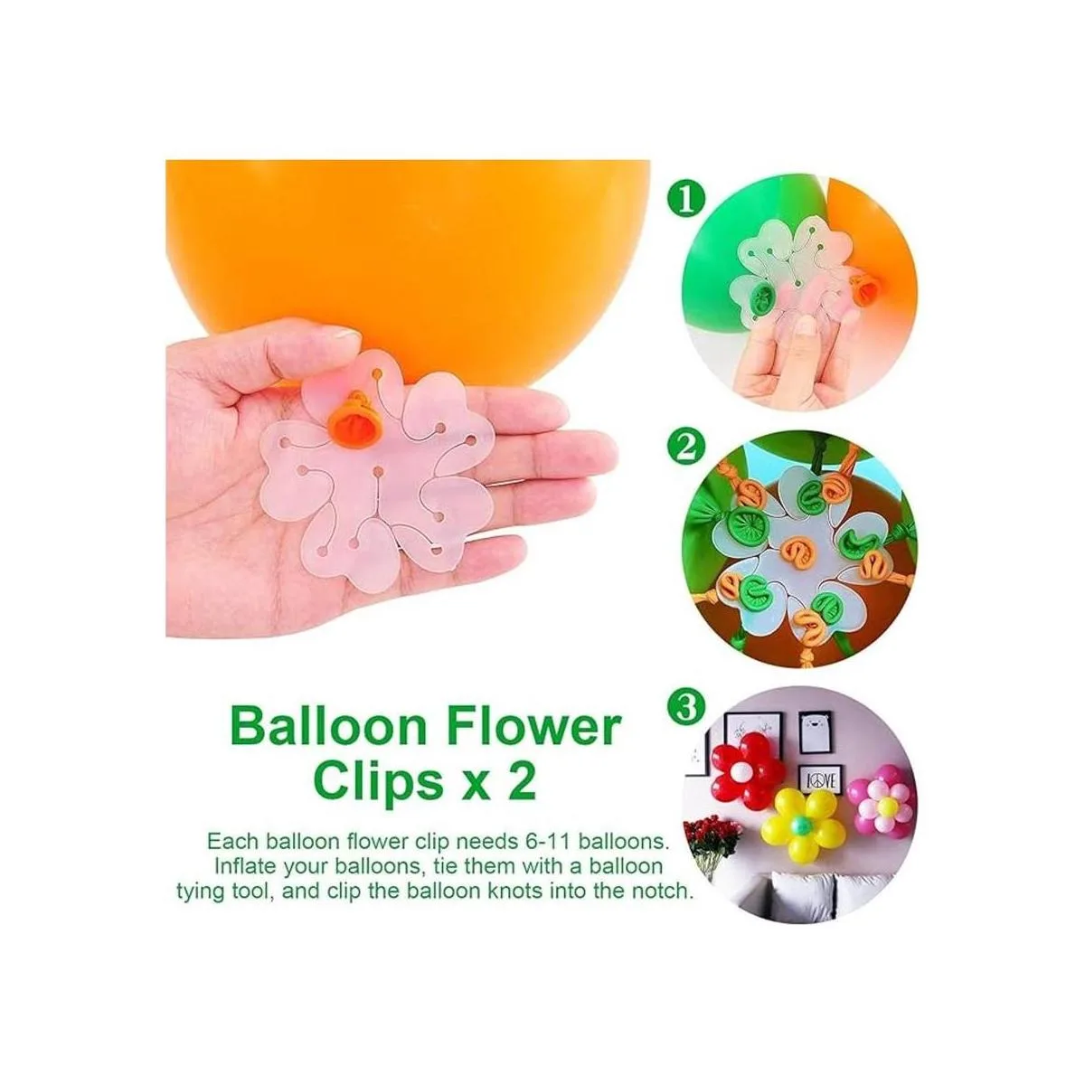 Juego de 2 soportes de columna de globo con base y barra_5