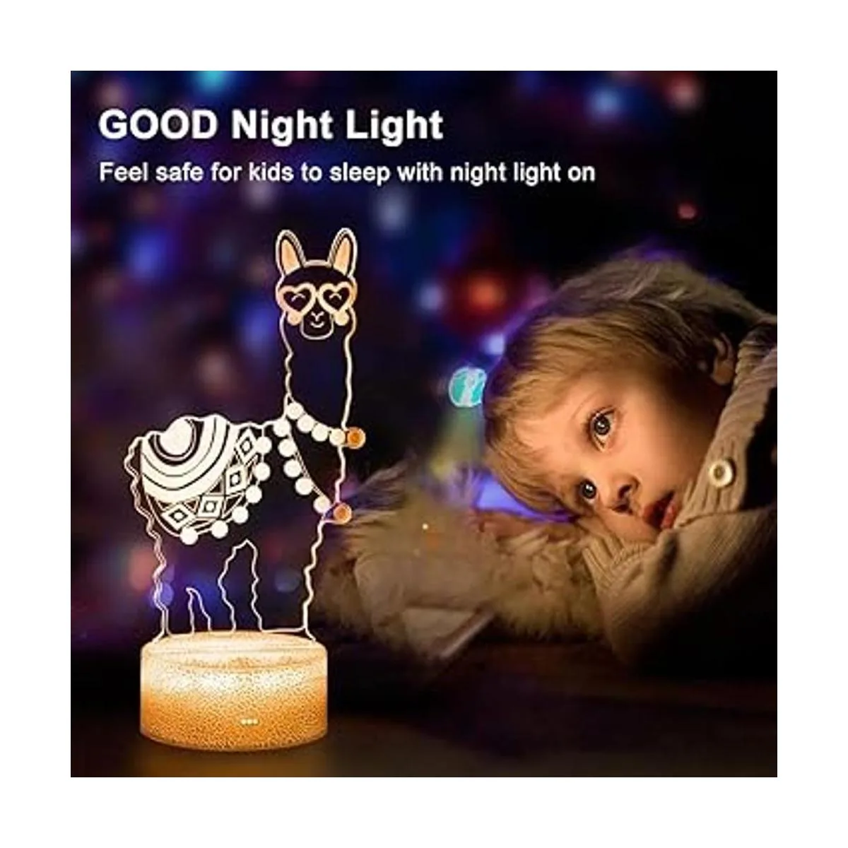 Lámpara de ilusión óptica 3D de llama de alpaca 16_5