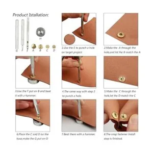 LANMOK Juego de 160 cierres de presión de metal duradero_6