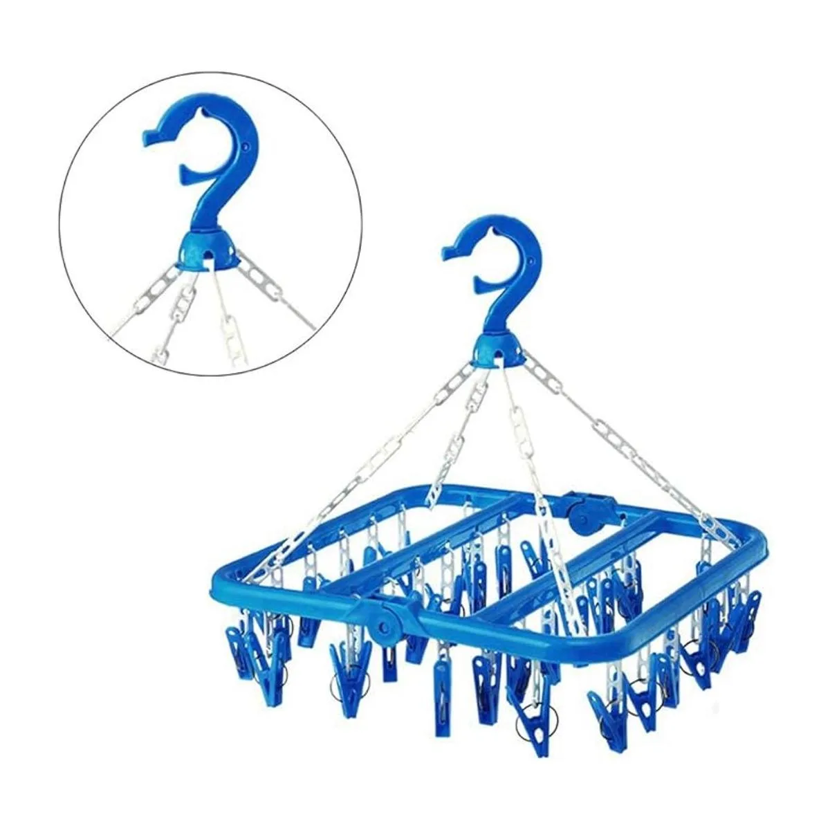 Clip plegable y colgador de goteo con 32 clips tendedero_2