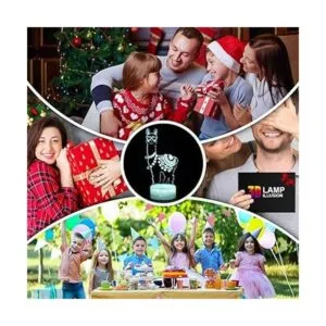 Lámpara de ilusión óptica 3D de llama de alpaca 16_7