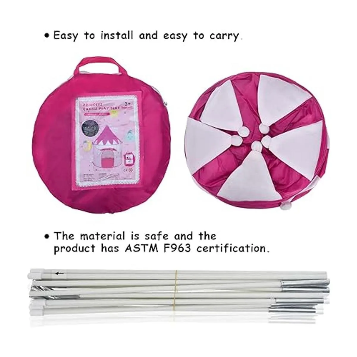 Tienda de campaña de juego de castillo de princesa con_6