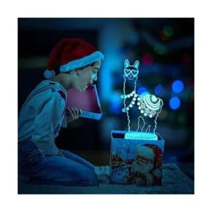 Lámpara de ilusión óptica 3D de llama de alpaca 16_6