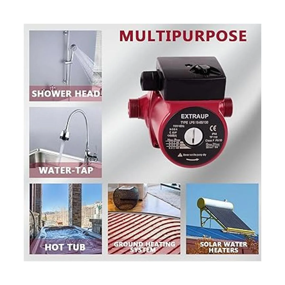 EXTRAUP Bomba de circulación de hierro fundido de 34 NPT_7