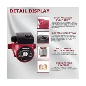 EXTRAUP Bomba de circulación de hierro fundido de 34 NPT_3