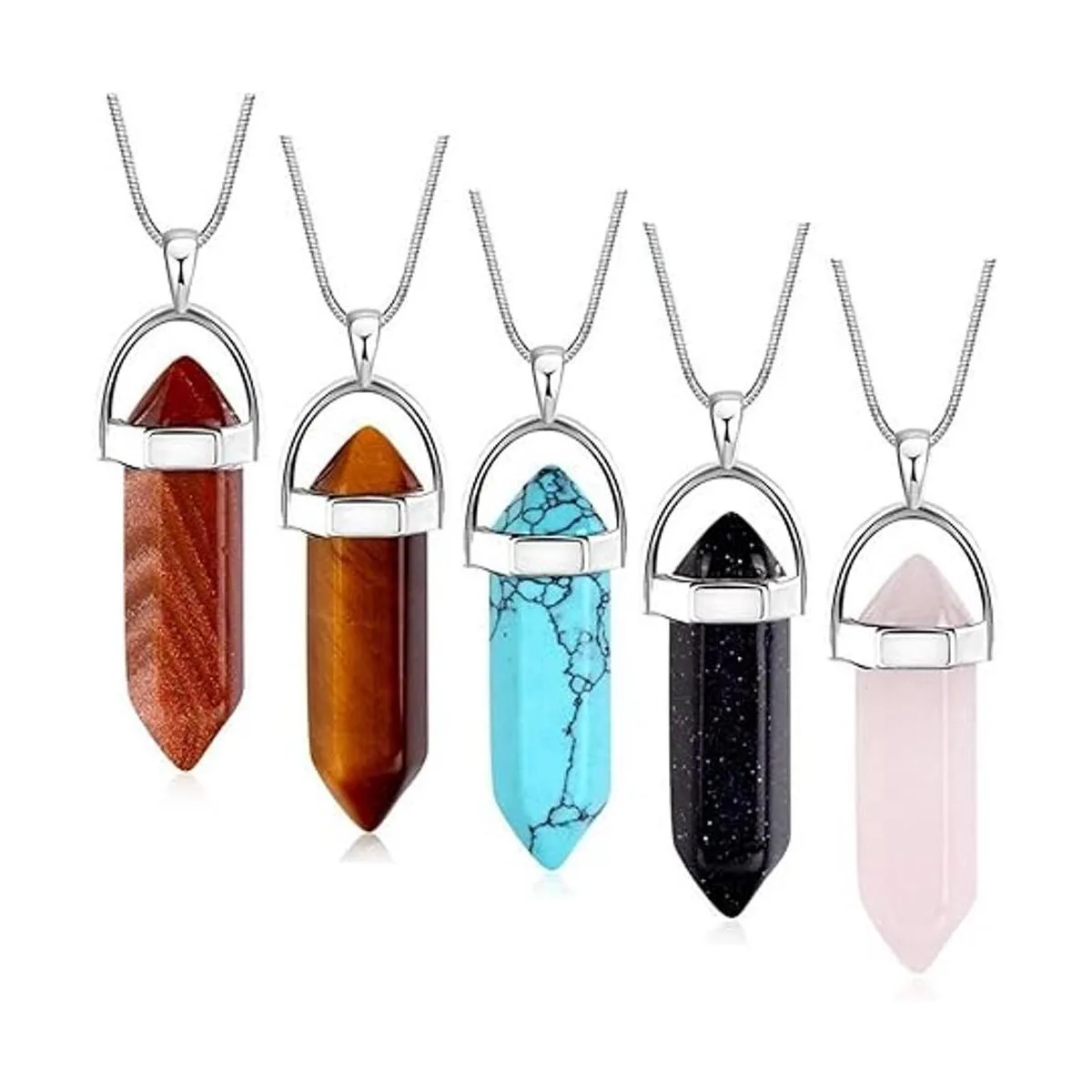 Collar de cadenas de serpiente 24 unidades chapado en_5