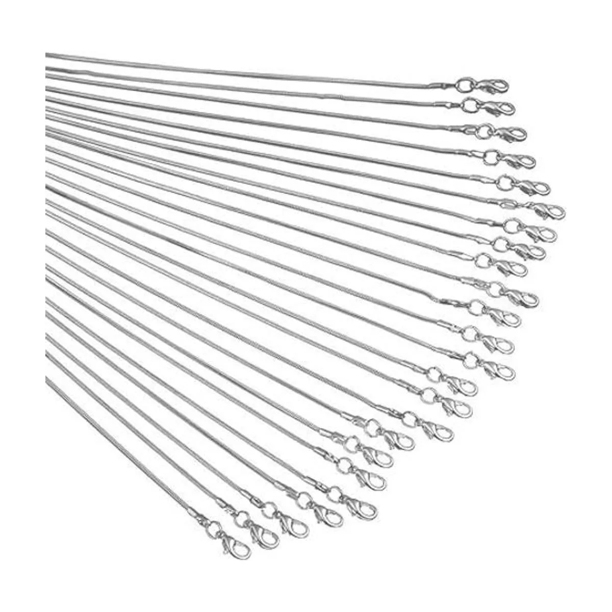 Collar de cadenas de serpiente 24 unidades chapado en_1