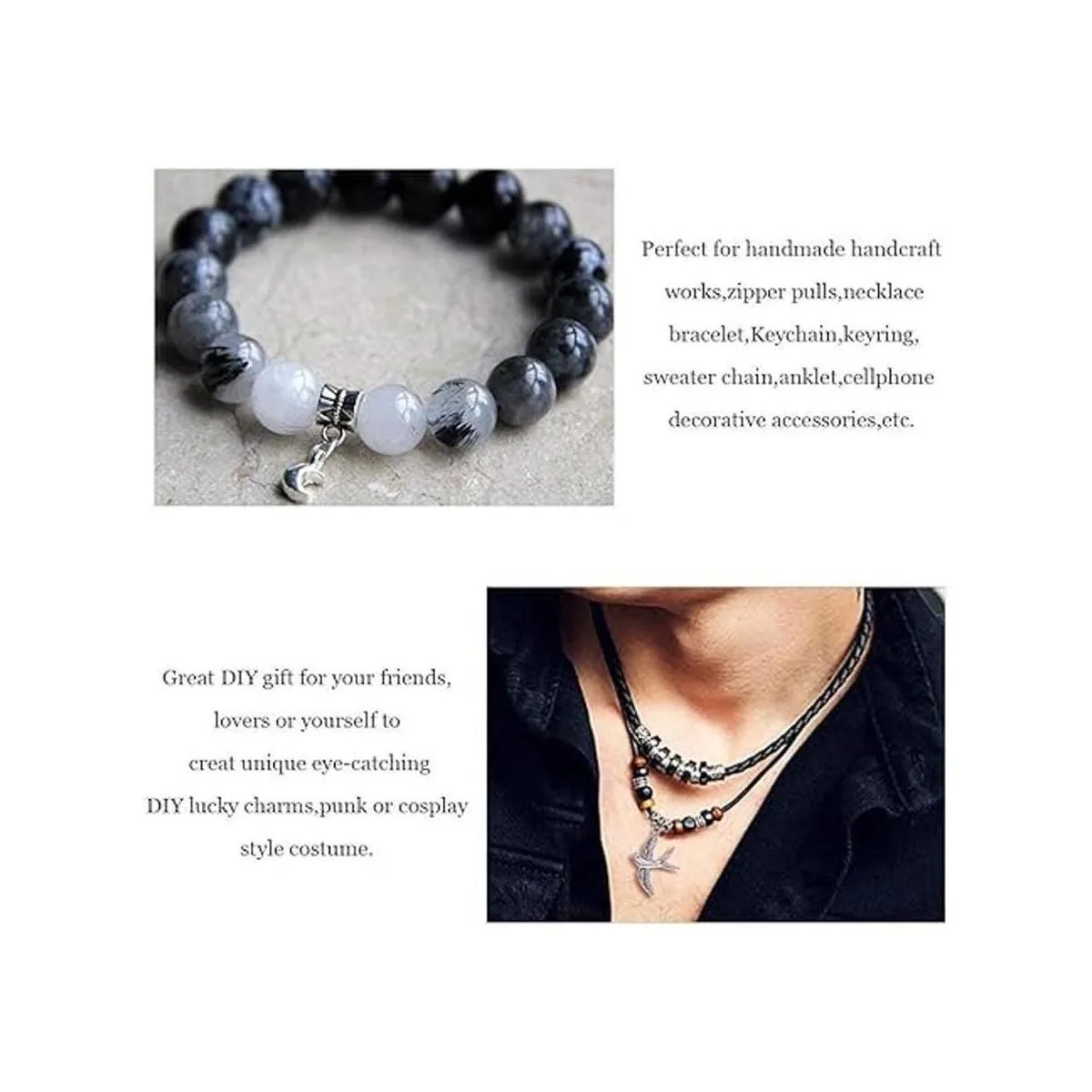 PH PandaHall Dijes de pájaro de 15 estilos 90 piezas de_5