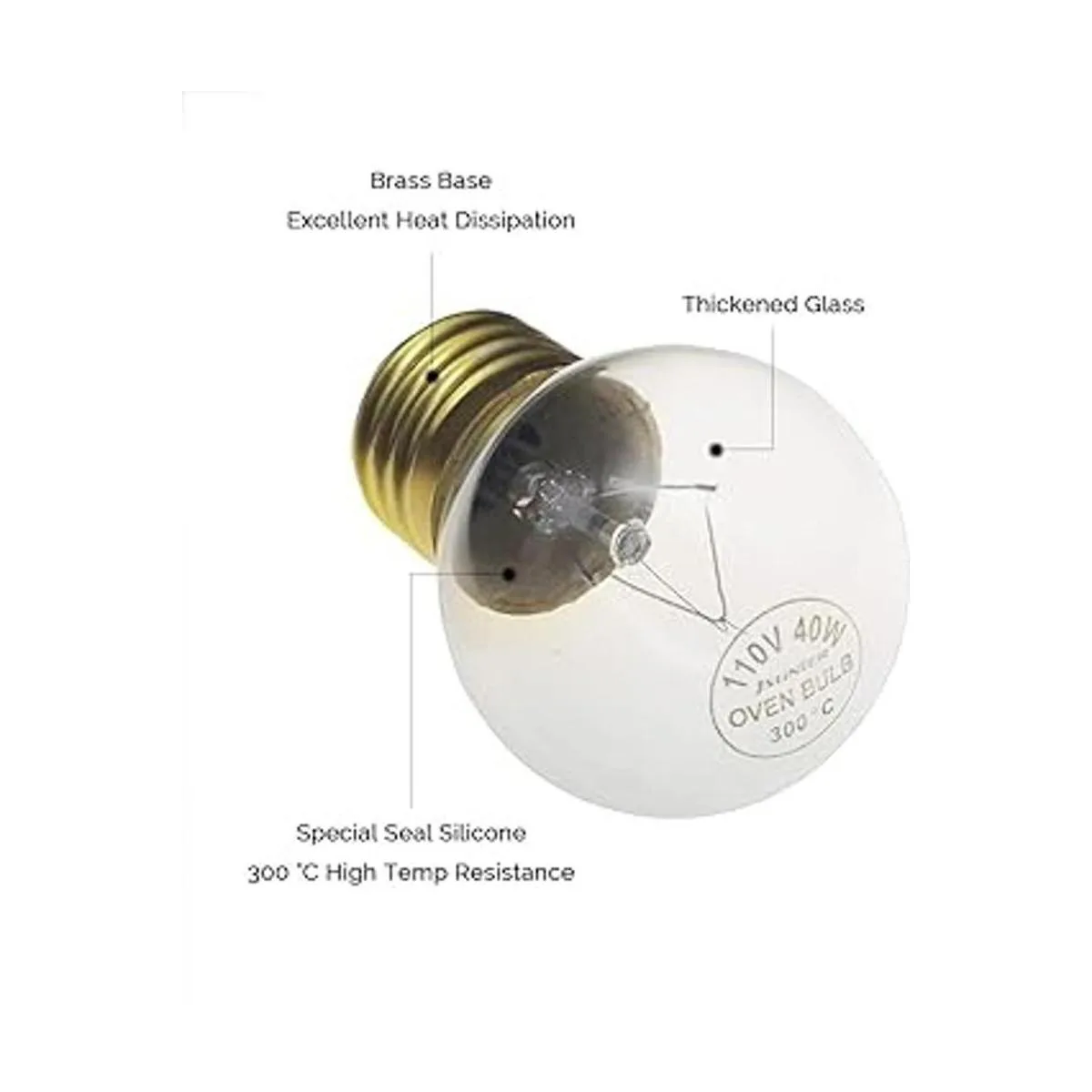Jslinter Bombilla para horno de electrodomésticos de 40 W_2