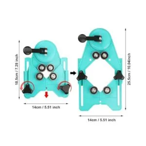 Juego de sierra de agujero 7 brocas de diamante con guía_6