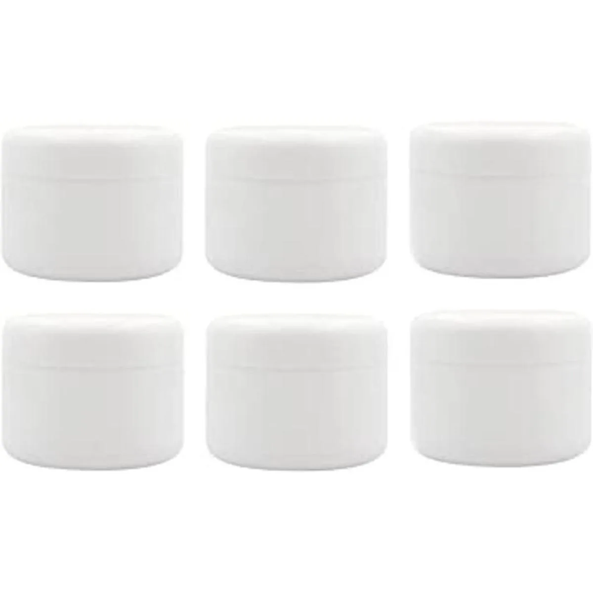 Ericotry Tarro de plástico blanco con tapa de cúpula_1