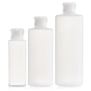 2 frascos vacíos rellenables de plástico transparente con_3