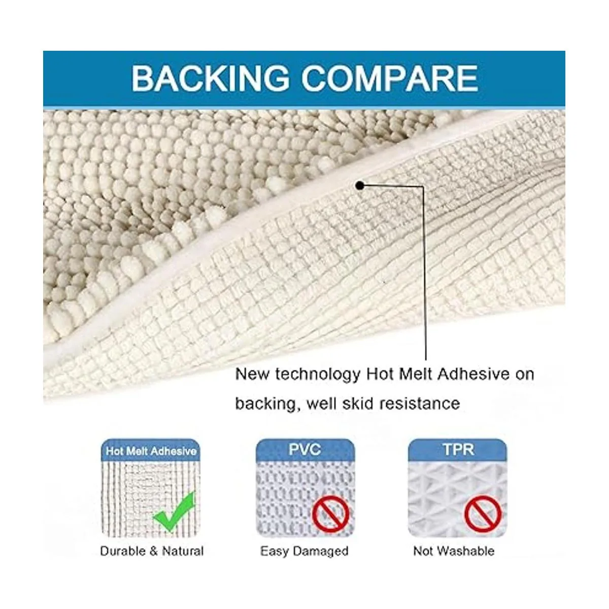 Juego de 2 tapetes de baño de felpilla lanudo súper_4