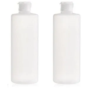 2 frascos vacíos rellenables de plástico transparente con_1