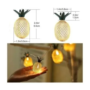 BIMEE Guirnalda de luces solares de piña de 15 pies 20_3