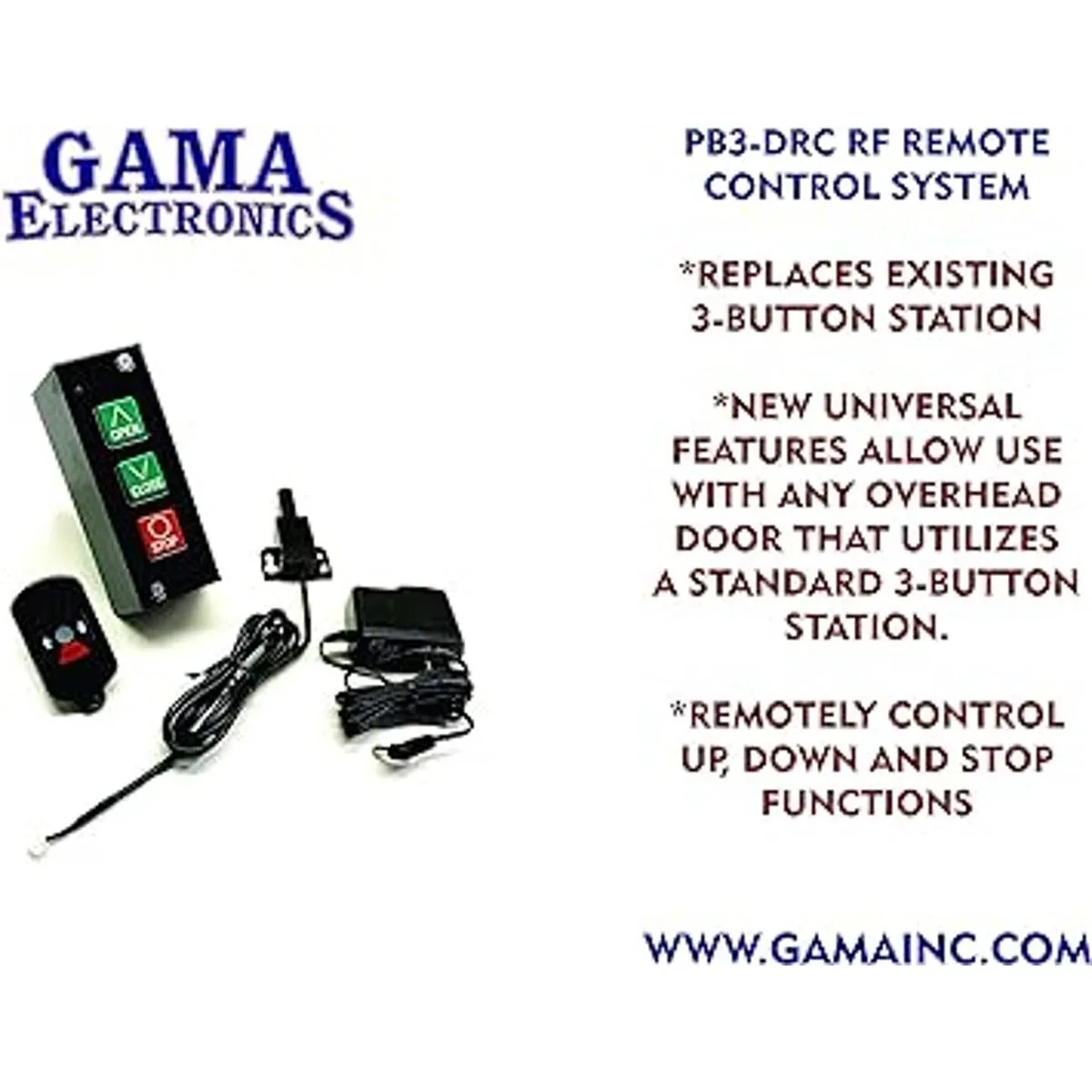 Sistema de control remoto RF para puertas comerciales PB3DRC_2