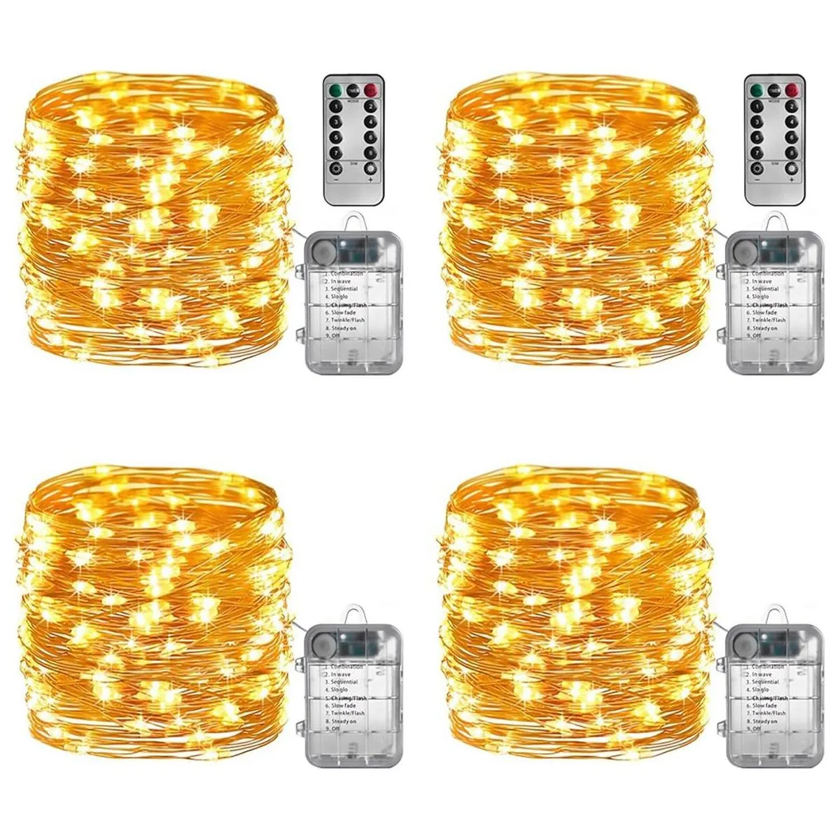 Sterno Home GL40736 Lote de 4 luces LED para cableado de_1