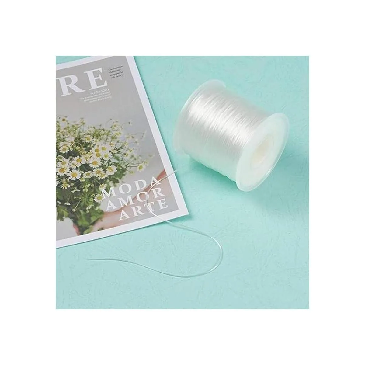 Pandahall 984.3 ft rollo de alambre de fibra elástica de_5