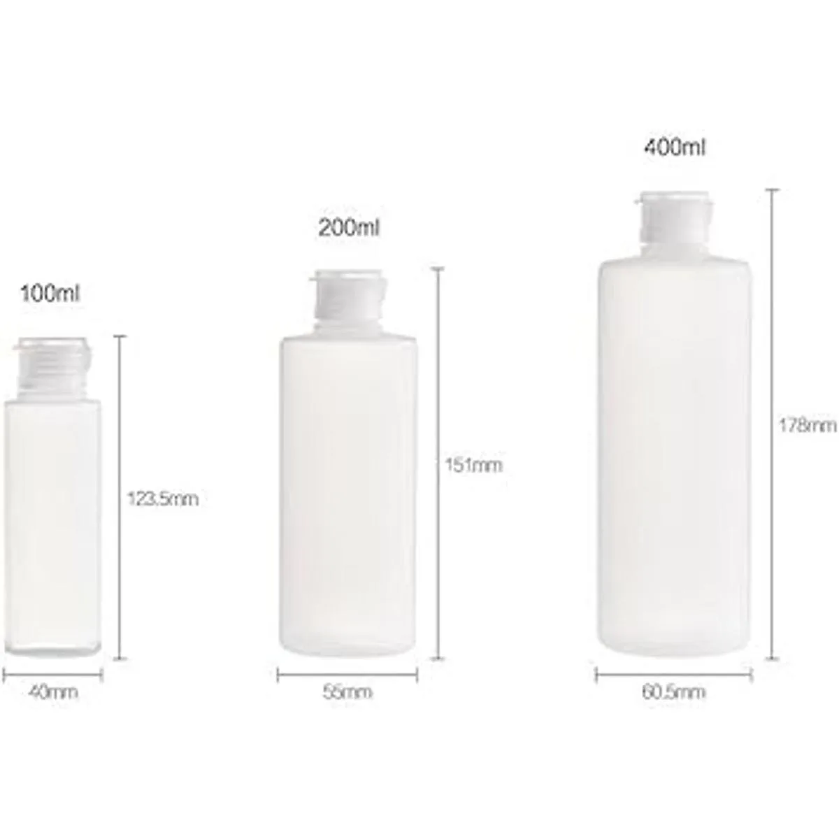 2 frascos vacíos rellenables de plástico transparente con_2