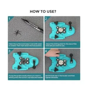 Juego de sierra de agujero 7 brocas de diamante con guía_7