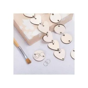 Favide 200 piezas en total círculos de madera etiquetas_7