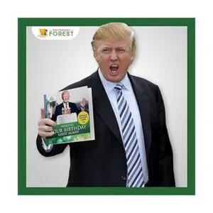 Tarjeta de cumpleaños parlante de Trump verde Uno de_5