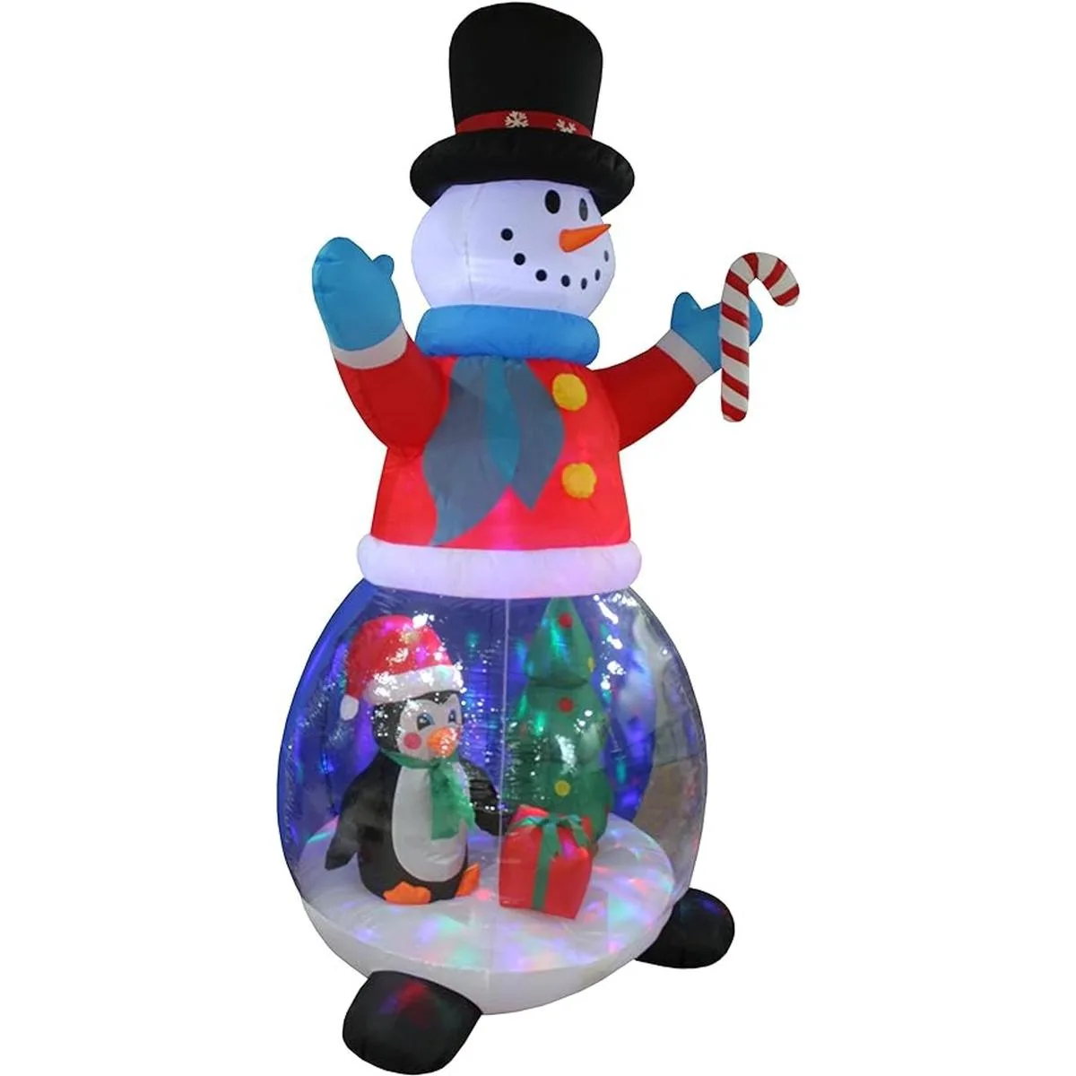 Globo inflable de Navidad de 8 pies de alto con pingino y_4