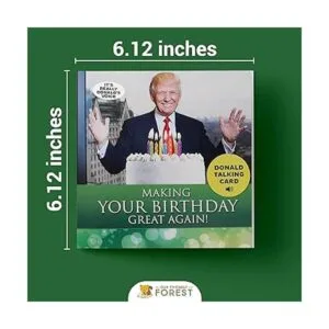 Tarjeta de cumpleaños parlante de Trump verde Uno de_6