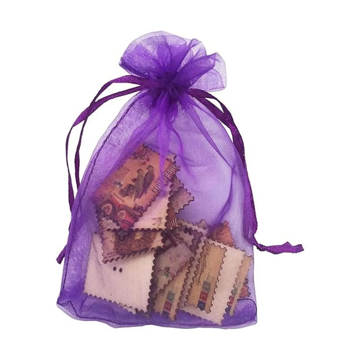 Botones de madera sellos retro con forma de flor_4