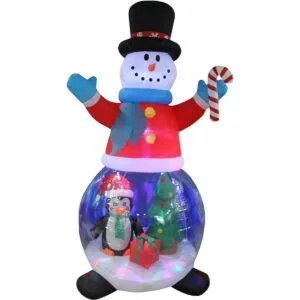 Globo inflable de Navidad de 8 pies de alto con pingino y_1