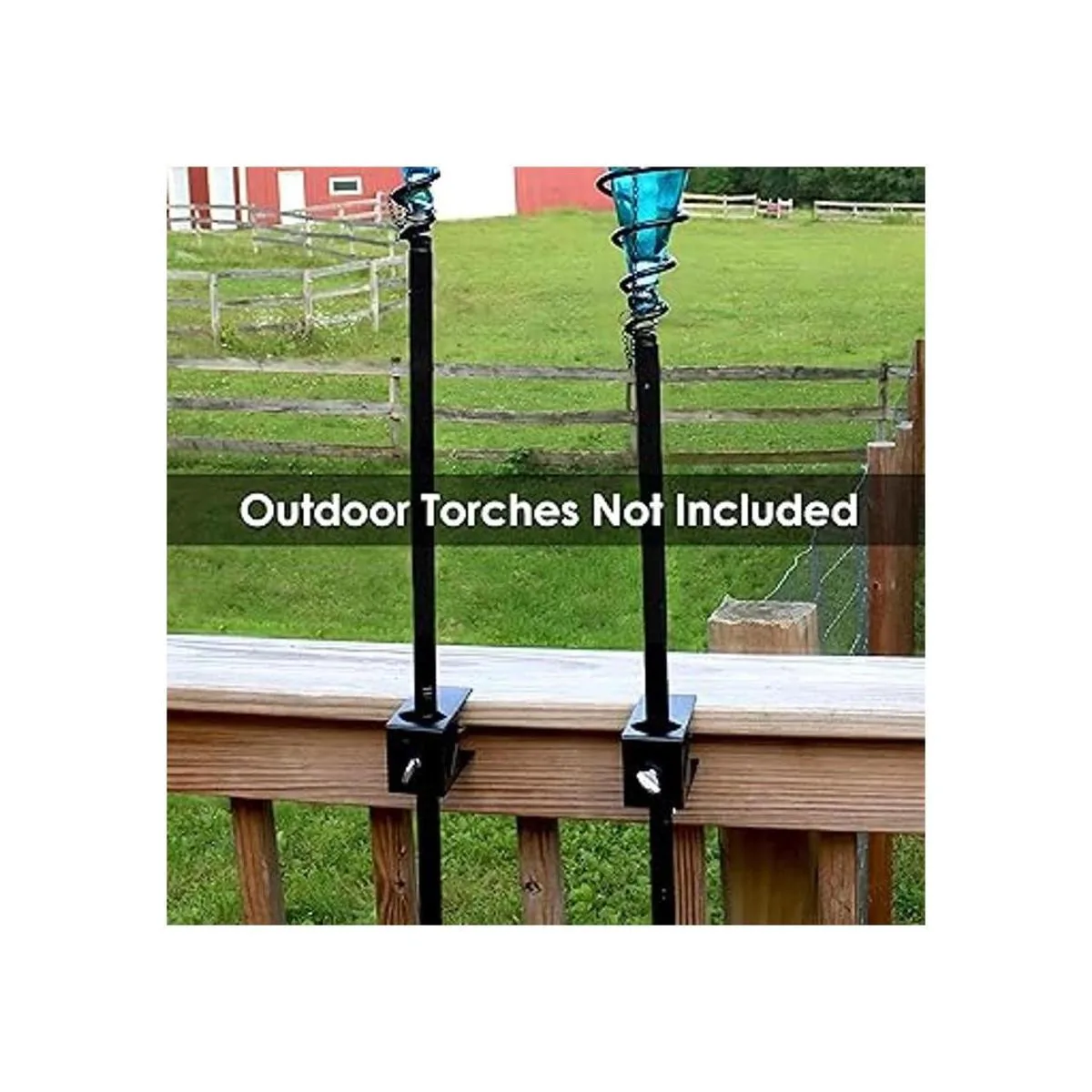 Sunnydaze Abrazadera de cubierta soporte de antorcha para_7