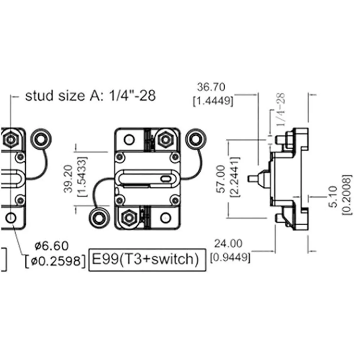 RKURCK Disyuntor de circuito impermeable de 12 V48 V CC_5