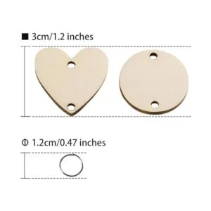 Favide 200 piezas en total círculos de madera etiquetas_3