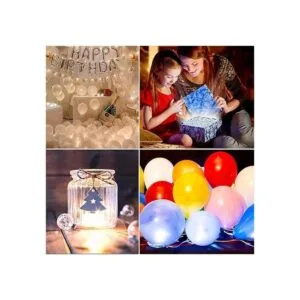 Aogist 100 luces LED blancas mini lámpara LED redonda_6