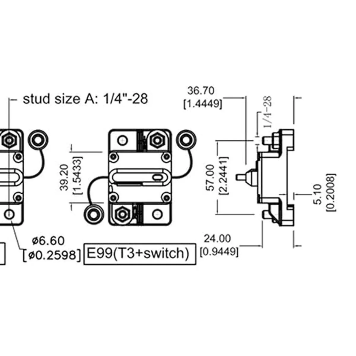 RKURCK 12V 42VDC 50A Interruptor de circuito de reinicio_4