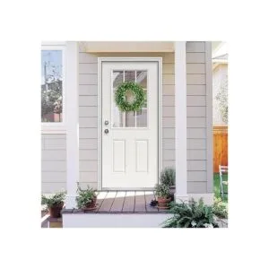 Lvydec Corona de hojas verdes artificiales corona de boj_2